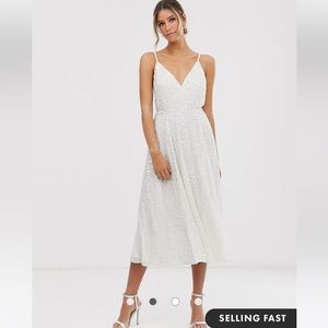 ASOS Midi backless sequin wedding dress